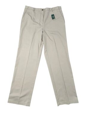 L.L. Bean Women’s Bayside Twill Khaki Pant NWT Classic Fit 16 Med Tall Cotton